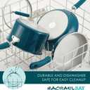 Rachael Ray Create Delicious Deep Nonstick Frying Pan / Fry Pan / Skillet with Lid - 9.5 Inch, Blue (Teal Shimmer)