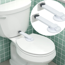 Toilet Locks Baby Proof (2Pack) Ideal Baby Proof Toilet Lid Lock with Arm – No Tools Needed Easy Installation with 3M Adhesive – Top Safety Toilet Seat Lock – Fits Most Toilets, White