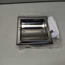 Polished Chrome Recessed Toilet Paper Holder, Bathroom Wall Mount Recessed Pivoting Toilet Tissue Roll Paper Holder Include Rear Mounting Bracket