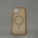 SUPFINE Magnetic for iPhone 15 Plus Case & iPhone 14 Plus Case(Compatible with MagSafe)(Military Grade Drop Protection) Translucent Shockproof Phone Cover,Desert Gold