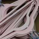 HOUSE DAY Premium Velvet Hangers 50 Pack Pink, Non-Slip Flocked Felt Hangers, Sturdy Clothes Hanger Heavy Duty Coat Hanger, Durable Slim for Closet Space Saving