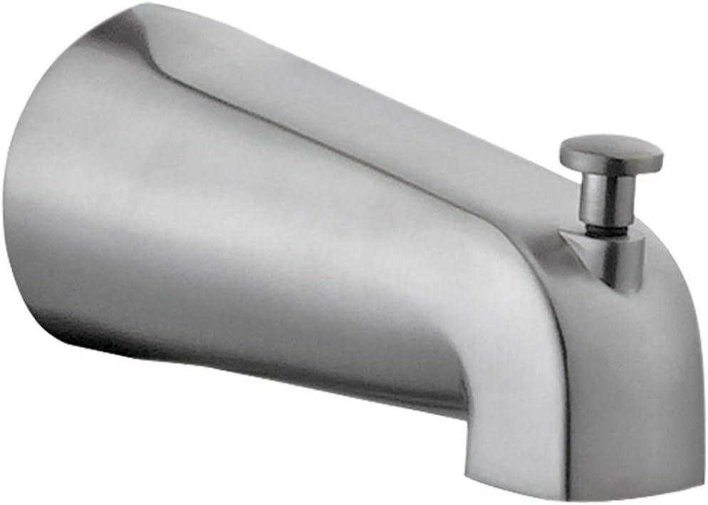 Design House 522920 Slip-On Tub Diverter Spout, 5 Inch, Satin Nickel
