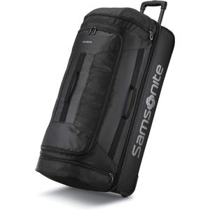 Samsonite Andante 2 Wheeled Duffel Bag 32-Inch Durable Rolling Luggage with Inline Skate Wheels, Push-Button Handle & Spacious Compartments Travel-Friendly and Lightweight - All Black