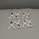 Extra Large Beach Towel Clips 8 Pack, 5.1 Inch Towel Clips for Beach Chairs Cruise Heavy Duty, Towel Holder Clips for Clothes Pool Boat, 2 Colors Khaki and Blue