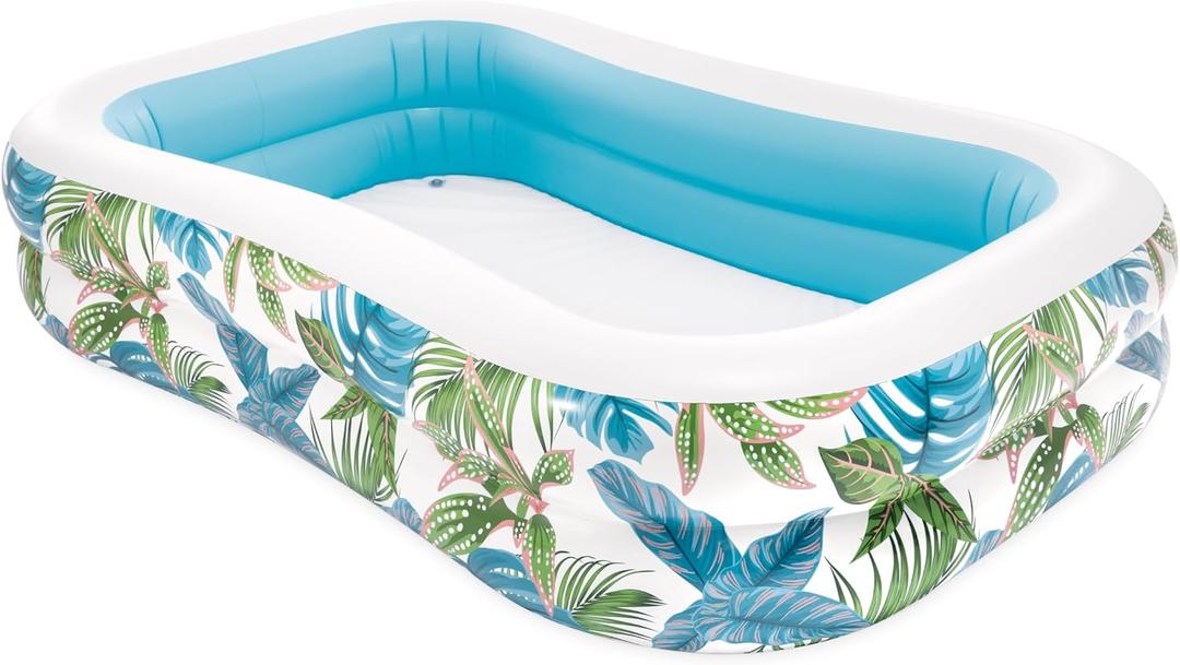 INTEX 57177EP Tropical Swim Center Inflatable Family Pool: 159 Gallon Capacity 90" x 60" x 19"