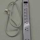Prime Wire & Cable Prime Wire PB525106 6-Outlet Electronics Surge Protector with 14/3 SJT 4 Foot Cord and USB Charger, White