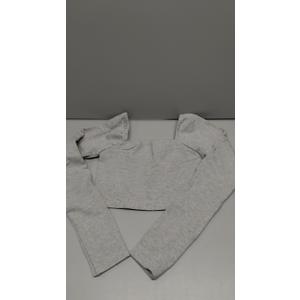 Women's Long Sleeve, Sweetheart, Crop Ada Top S