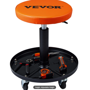 VEVOR Adjustable Mechanics Rolling Creeper Seat Stool Tool Tray for Shop Garage