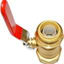 HQMPC Pex Ball Valve 2 Sets 1/2" Push in Ball Valves Shut Off Valve Plubing Pex Ball Valve Push Valves(2Sets, 1/2")