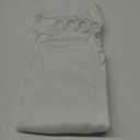 REISEN White Ruffle Shower Curtain Fabric/Cloth Farmhouse Bathroom Sheer Shower Curtain, 72in Long