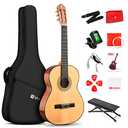Vangoa Classical Guitar, 39" Nylon String, Full Size Beginner Spanish Guitar With Spruce Top And Sapele Back, Bundle for Gig Bag, Pedal, Tuner, Strap, Capo, Spare Strings