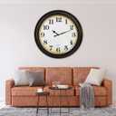 Yoiolclc 24 Inch Large Wall Clock for Living Room Decor,Silent Vintage Wall Clocks Battery Operated for Living Room Farmhouse Office Gifts(Bronze)
