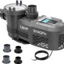 Anbull Variable Speed Pool Pump, 1.8 HP, 220V, 9114GPH, Above/Inground Pool Pump, Energy Efficient, High Flow, Powerful Self Primming Swimming Pool Pumps with Filter Basket