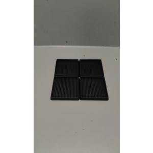 4x4 Square Rubber Furniture Caster Cups, Anti-Sliding Furniture Pads Bed Stopper Floor Protectors with Grip - Protect Any Flooring (4 Pcs Black)