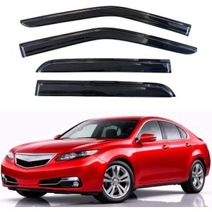 KPY Rain Guards Fit for 2009-2014 Acura TL, Out-Channel Window Visors Vent Wind Deflectors 4PC, Car Accessories for 09-14 Acura TL