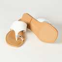 The Drop Women's Camilla Wide Thong Sandal (10, White)