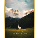 Giftgarden 24x36 Poster Picture Frame Gold, Textured Metal Frame 36x24 for Wall Display, Single