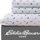Eddie Bauer Kids - Twin XL Sheets, Stain-Resistant Toddler Bedding with Matching Sham(s), Super Soft, Ideal Boy Room Essentials (Buddy The Dog White, Twin XL)