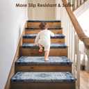 Brakki Bullnose Stair Treads for Wooden Steps, Non Slip Stair Carpet, 14pc