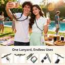 Phone Lanyard Crossbody with Metal Buckles, Adjustable Neck Strap with Universal Multifuctional Stainless Steel Phone Lanyard Tab Comfortable and Durable, Green