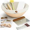 Superbaking Banneton Bread Proofing Basket, Sourdough Bread Baking Supplies, Round 9 Inch Sourdough Starter Kit, Proofing Basket for Baking, Bread Making Supplies Tools, Banneton Basket Gift Set