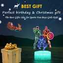 Boys Toys Night Light for Kids, 3D Illusion Lamp Touch Control Dynamic Colors Changing with 3 Pattern Kids Toys Christmas Gifts for Men Boys