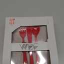 WDF 160 Piece Red Plastic Silverware - Heavy Duty Christmas Silverware of 80 Forks, 40 Spoons, 40 Knives - Red Plastic Utensils Perfect for Party Daily Valentine's Day