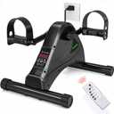 Motorized Mini Exercise Bike Electric Pedal Exerciser for Seniors Rehab Training, Under Desk Bike Pedal Exerciser for Arm/Leg Fitness & Physical Therapy, 6 Levels Speed Adjustment (Black)