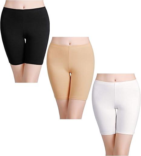 wirarpa Women's Anti Chafing Cotton Underwear Boy Shorts Long Leg Boyshorts Panties 3 Pack S