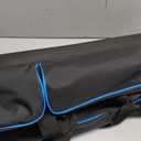 3 Ball Bowling Bags with Wheels,Rolling Bowling Ball Bag for 3 Bowling Balls & Bowling Accessories -Retractable Handle Extends to 38", Blue 