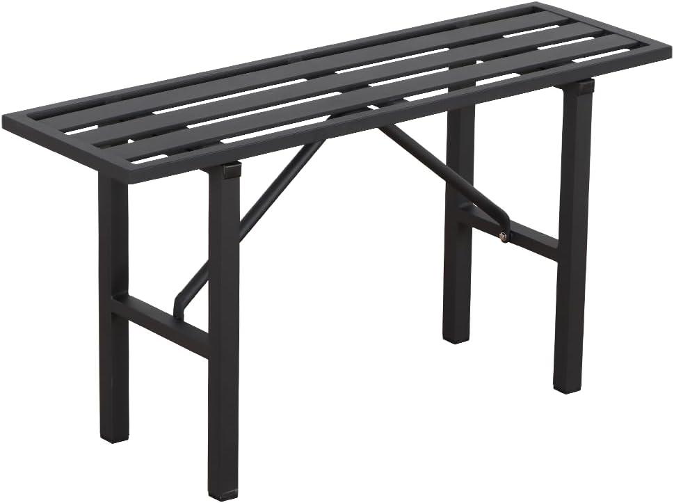 Plant Stand - Indoor/Outdoor Extra-Sturdy Aluminum Plant Stand with 300 LBS Capacity, L37.8 x W11.4 x H19.7 inch  Ideal for Patios, Gardens, Living Room Decoration