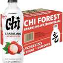 CHI FOREST Flavored Sparkling Water Beverage, Lychee Flavor, Zero Sugar, 16.2 fl oz Bottles (pack of 15), BBD 06/05/202