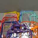 8 Packs 8 Colors Large Toy Storage Bags with Zipper and Labels, Clear PVC Waterproof Toy Organizers Bags for Board Games, Puzzles Pieces, Building Blocks, Handmade Accessories, Kid Books