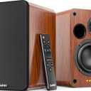 Saiyin Bluetooth Bookshelf Speakers, 30W X 2 Powered TV Speakers with 3.75 Inch Woofer, Turntable Speakers with Optical/AUX/RCA Input for PC and TV