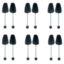 6 Pairs Plastic Shoe Trees for Men (Black)