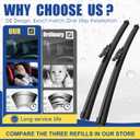 Wipers Factory Replacement For Audi Q7 2007-08/2015 Original Equipment Windshield Wiper Blade Set 26"+26"Set of 2) Pinch Tab