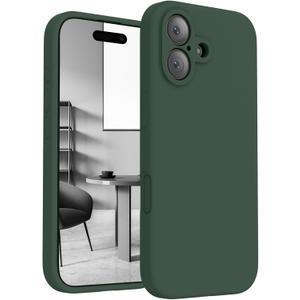 FireNova Magnetic for iPhone 17 Case, Compatible with MagSafe, [Integrated Silicone Camera Control Button] [Camera Protection] Anti-Scratch Microfiber Lining Phone Case, 6.3", Alpine Green