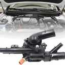 Thermostat Housing 256002GGA5 Compatible with Kia Optima 2.4L 2016-2020 Compatible with Hyundai Santa Fe 2.4L 2015-2020 Sonata 2.4L 2015-2019