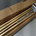 TONIAL 1 Inch Double Curtain Rods 72 to 144 Inch (6 to 12 ft), Heavy Duty Decorative Drapery Rod for Windows 69 to 140 Inch (5.75 to 11.7 ft) with Small Cap Finial, Gold