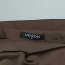 Mieazom Women's Summer Pleated One Shoulder A Line Flare Mini Dress Ruched Drop Waist Semi-Formal Short Dress with Pockets Sleeveless Vintage Date Evening Dinner Dress Brown XL