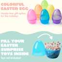 JOYIN 10" Jumbo Easter Eggs, 6PCS Colorful Plastic Giant Eggs Empty Fillable for Easter Filling Treats Party Favor Hunt Classroom Prize Supplies Decoration