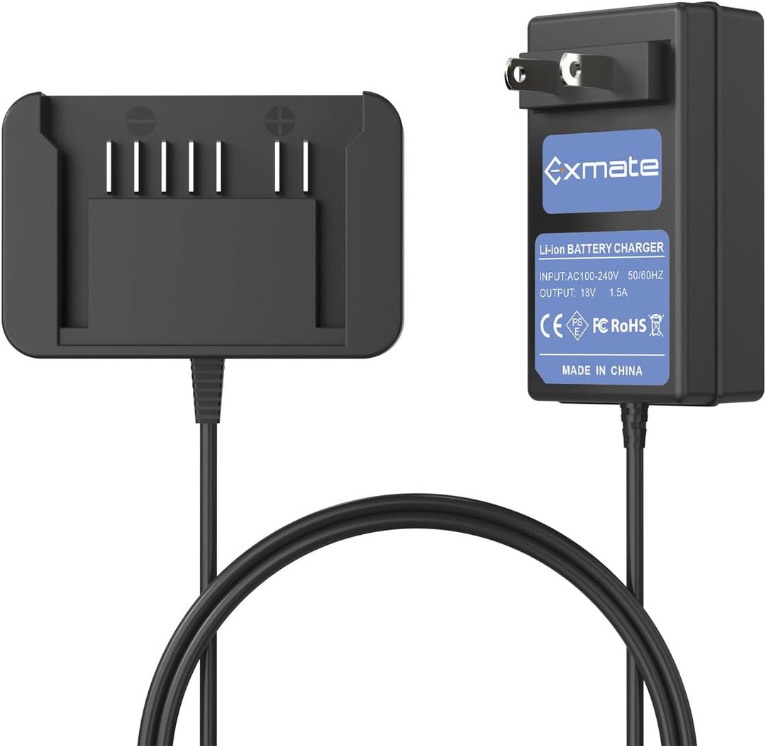 Exmate 18V Charger Compatible with Hitachi 18V Battery BSL1830C BSL1815S BSL1815X BSL1830 330139 330557 339782