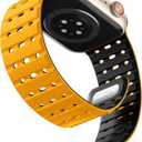 Bandletic Magnetic Watchband Compatible with Apple Watch Bands for Women Men, Rugged Silicone Sport Replacement Strap for iWatch 42mm(Series 11/10), 41mm(9/8/7), 40mm(SE3/SE2/SE/6/5/4), 38mm(3/2/1)