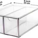 Youngever 4 Pack Plastic Tea Packet Organizers, Stackable Tea Bag Drawers, Clear Tea Bag Drawer Organizers (6" x 9" x 3.5")