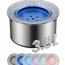 Heouvo 1 Gallon Large Dog Water Bowl No Spill,Anti Digging Lid & Rubber Bottom Spill Proof Dog Bowl, Anti Splash Mess Dripless Slow Drinking Stainless Steel Water for Sloppy Messy Drinkers Car (3.8L,Blue )