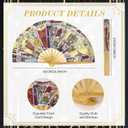 Large Tarot Hand Fan, Tarot Card Hand Fan Rave Fan, Oversized Folding Bamboo Witchy Gifts for Women Cosplay Outfits Accessories Mystic Gift (Classic)