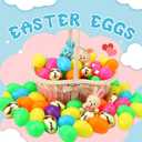Abakuku 300 Pcs Easter Eggs,2.35" Assorted Bright Colors Plastic Easter Eggs for Easter Hunt,Easter Themed,Decorations,Basket Stuffers Fillers