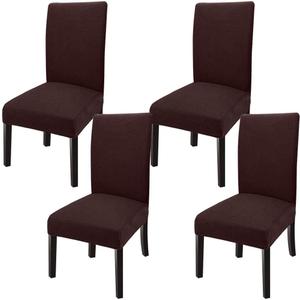 GoodtoU Chair Covers for Dining Room 4 Pack, Stretch Parson/Dining Chair Slipcover Removable Washable Chair Protector for Home/Restaurant/Banquet,Forros para Sillas de Comedor(Chocolate, Set of 4)
