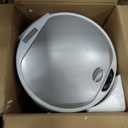 iTouchless 50 Liter / 13 Gallon Sensor Kitchen Trash Can with Odor Filter  Slim Round White Stainless Steel Automatic Garbage Recycling Bin for Home, Office, Business, Garage