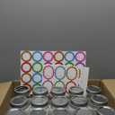 Glass Mason Jars 16 oz with Airtight Lids and Bands - 15 Pack Regular Mouth Pint Canning Jars for Pickling, Meal Prep, Overnight Oats, Dry Food & DIY Crafts - Includes 24 Stickers & Brush